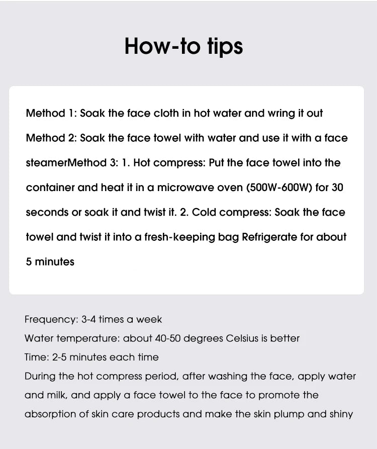 Steam Facial Towel – Hot & Cold Compress