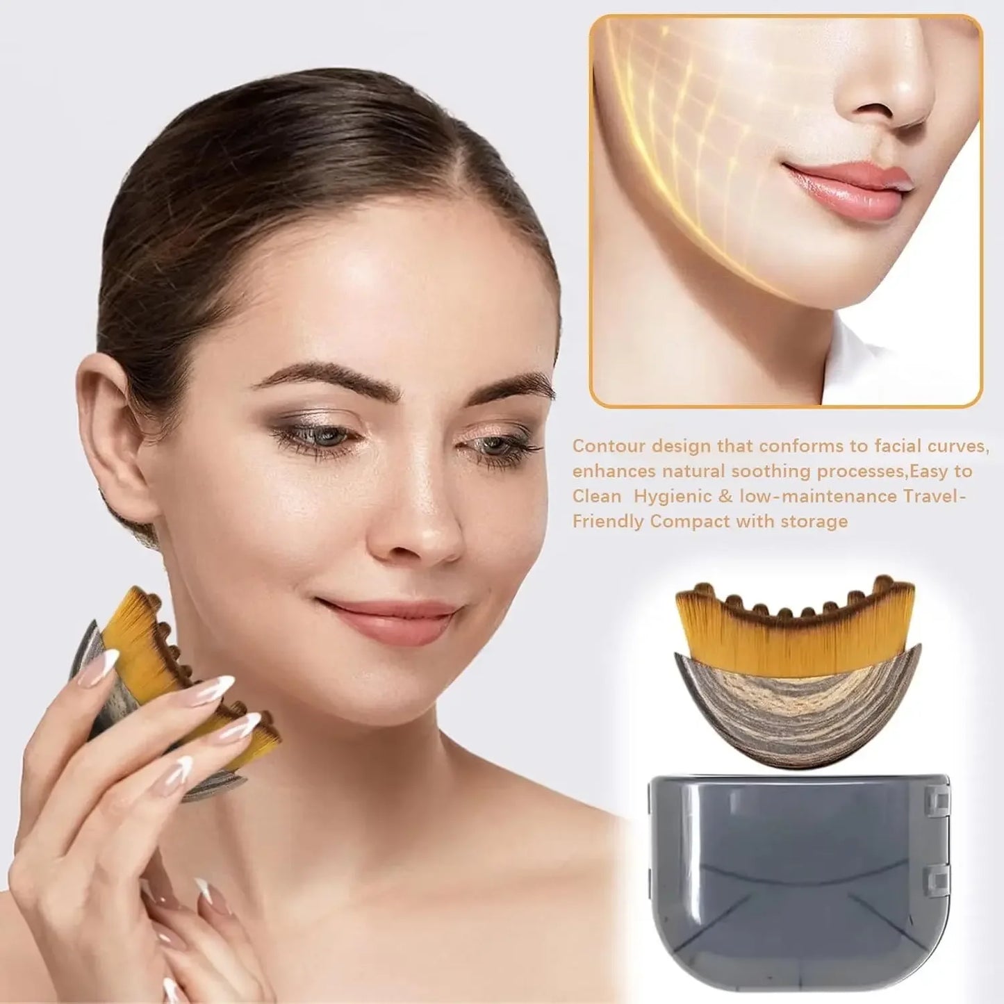 Lymphatic Drainage Face Sculpting Brush | Jawline & Contour Massager