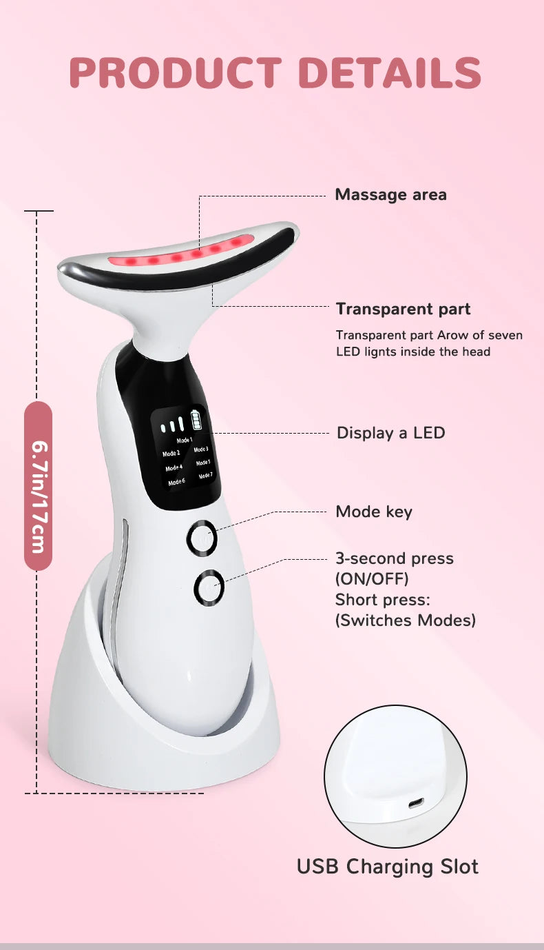 SwenPo Glow Pro – 7-in-1 LED Facial Massager & Skin Rejuvenation Device
