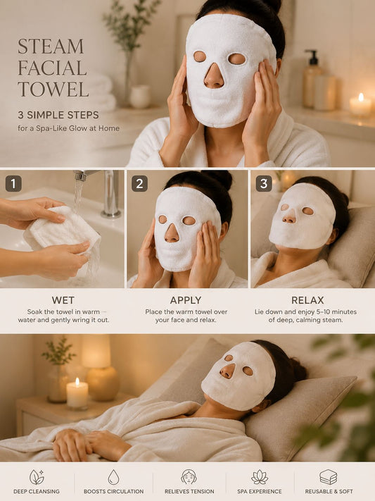 Steam Facial Towel – Hot & Cold Compress